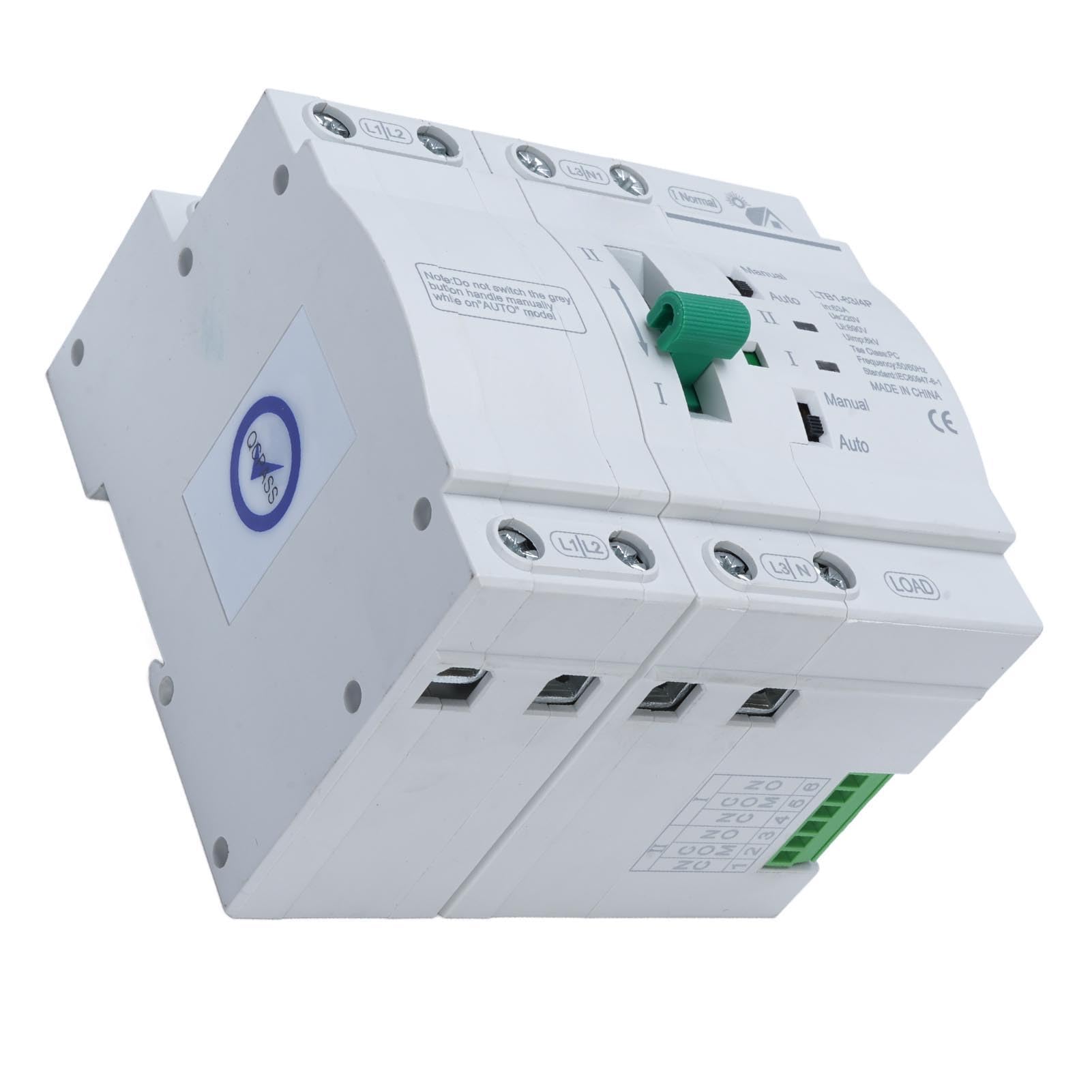 Interruptor de Transferencia Automática de Doble Potencia, Retardante de Llama para PC, Interruptor Selector Eléctrico 63A 4P para Soluciones de Respaldo de Energía en el Hogar