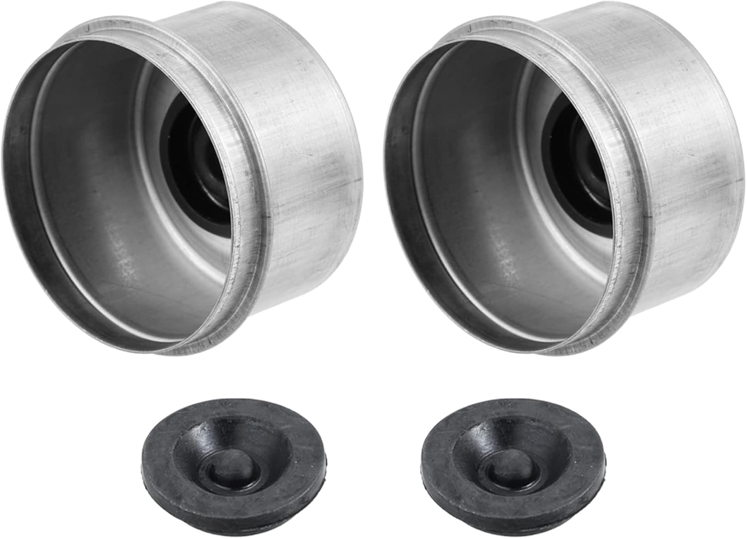 X AUTOHAUX 2pcs 2.44" Trailer Axle Dust Cap Cup Grease