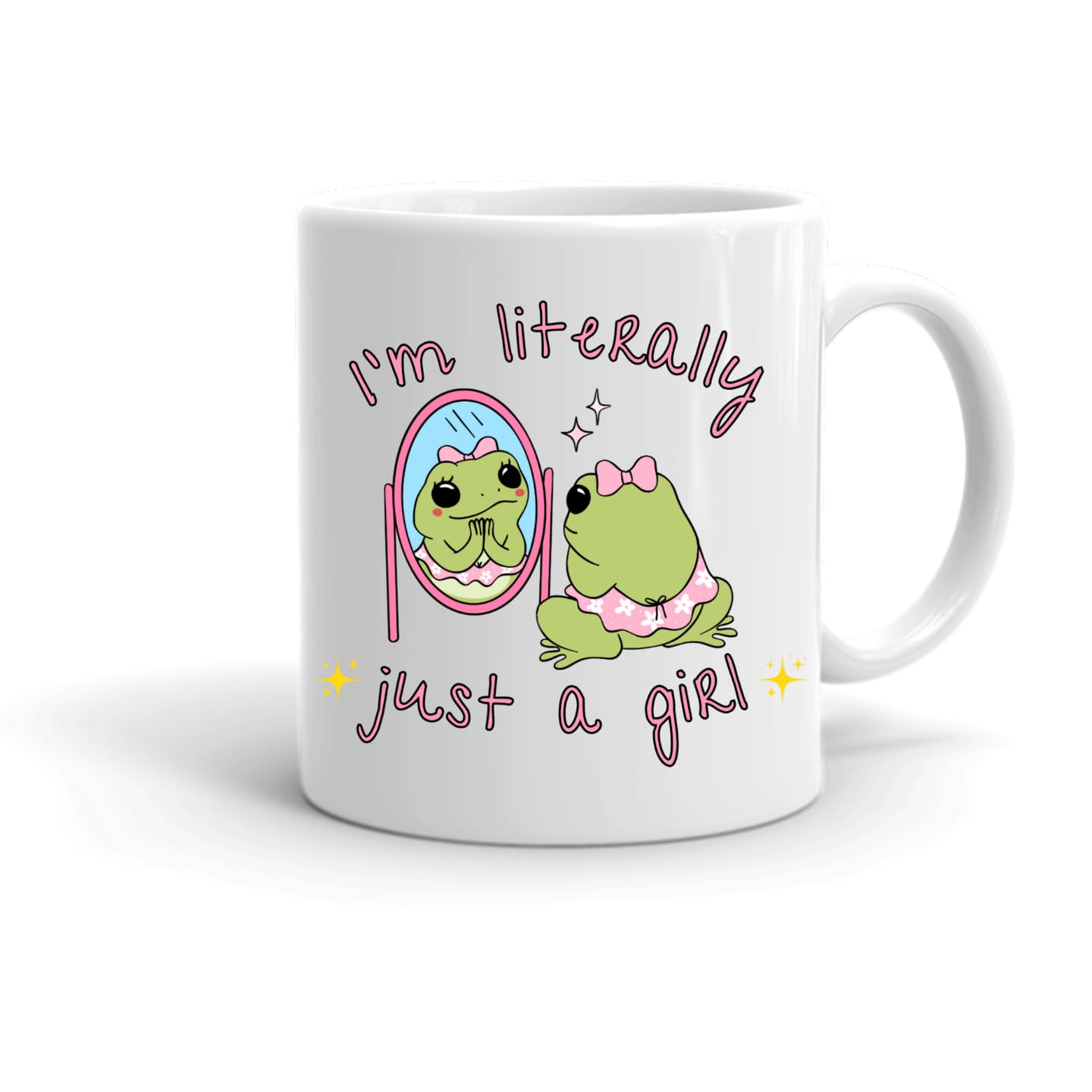 Forever Personal Designs Funny Frog I'm Literally Just A Girl Mug 11oz