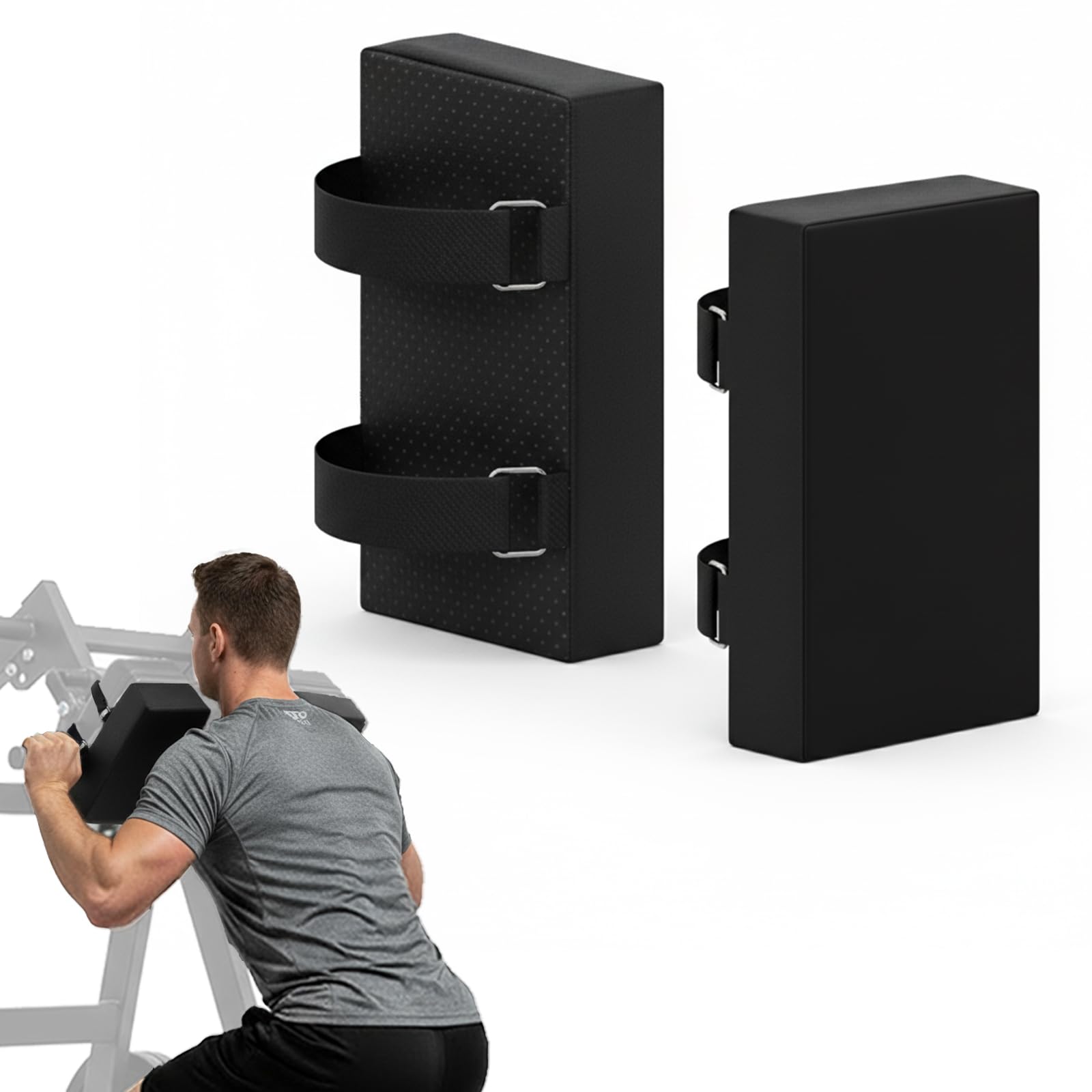 J Bryant Hack Squat Extra - Set di 2 imbottiture per spalline, 4 cm di spessore, universali, per macchine Hack Squat e Leg Press – Maggiore comfort e supporto per le spalle