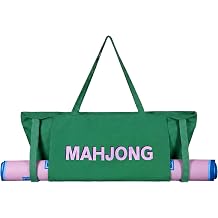 Abbylike 28"x9" Mahjong Bag for Mahjong Accessories,Green,Canvas
