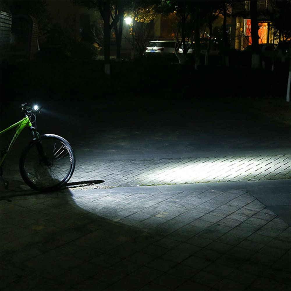 Éclairage de vélo pour la Nuit, éclairage de vélo de Montagne Rechargeable par USB, klaxon sans Fil, équipement de Cyclisme en extérieur