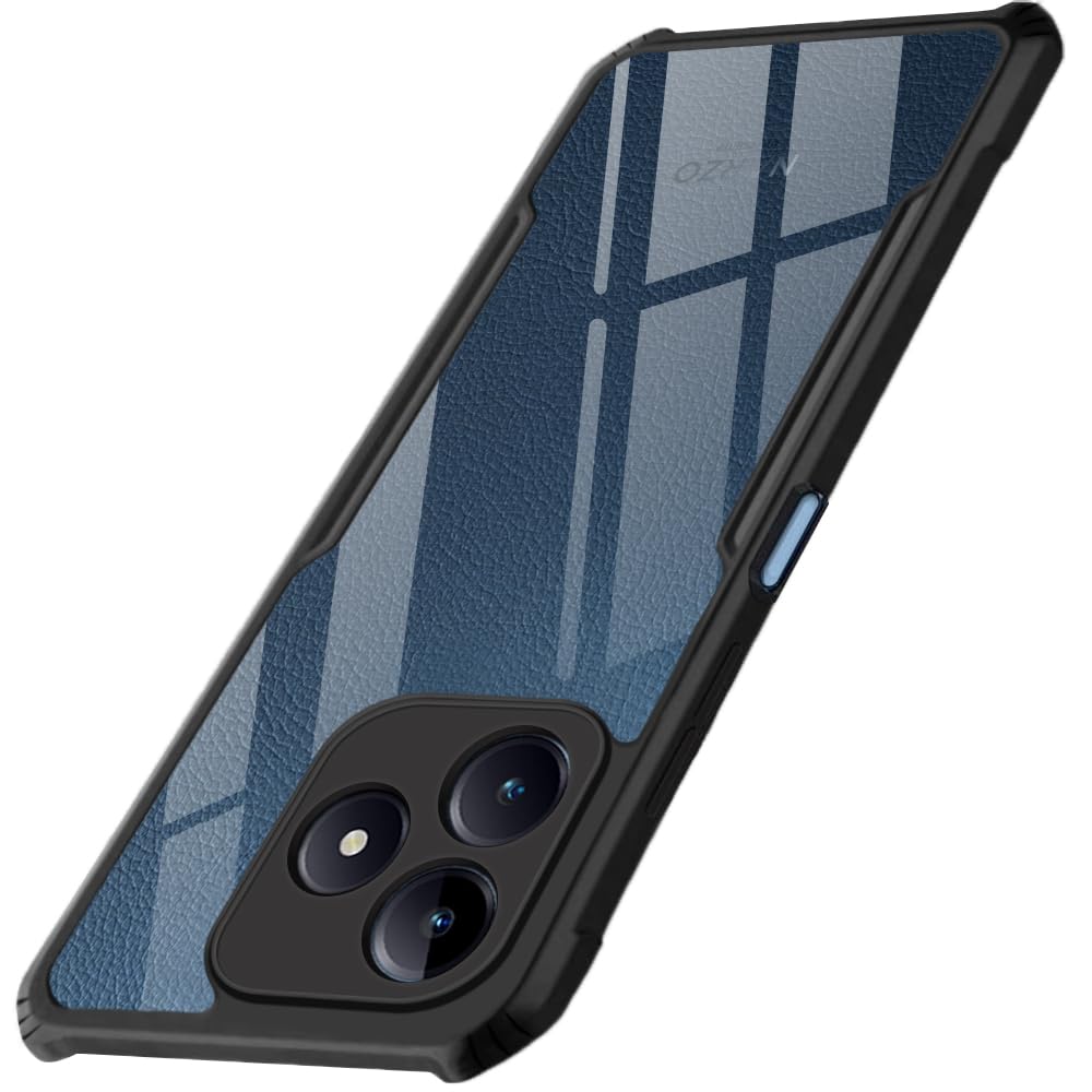 TheGiftKart ShockProof Crystal Clear Back Cover Case for Realme C63 / Narzo N63 | 360 Degree Protection | Protective Design | Transparent Back Cover for Realme C63 / Narzo N63 (PC & TPU, Black Bumper) (B0D6N6KY5B) Amazon Price History, Amazon Price Tracker