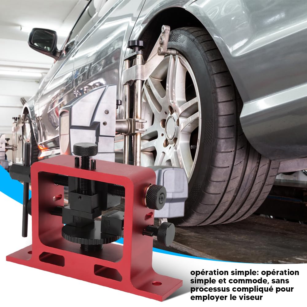 Herramienta de empujador de Vista Trasera, Pistola Universal, Herramienta de Ajuste de Herramienta de Vista Trasera de aleación de Aluminio anodizado con Cola de Milano para automoción(Rojo)