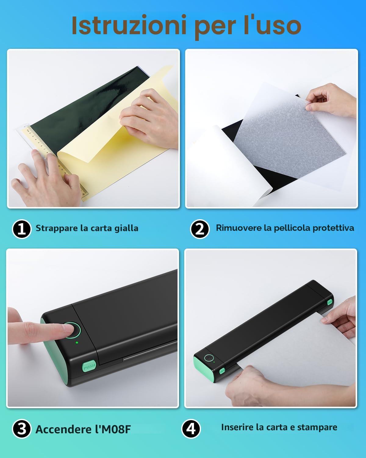 Phomemo M08F Stampante per Tatuaggi per Principianti e Artisti, Stencil Machine Compatibile Con Smartphone, Plotter Stampante Stencil Tattoo con 10 Fogli Trasferimento