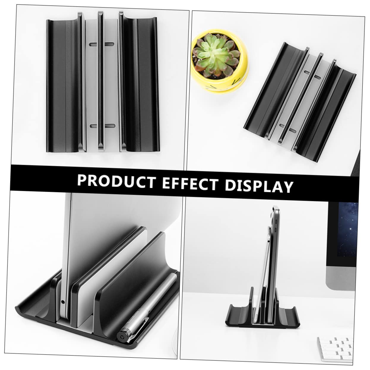 jojofuny Supporto Verticale Per Laptop Lega Di Alluminio Raffreddamento Efficiente e Salvaspazio Per Scrivania Per Notebook Portatili e Ottimizzazione Del Desktop
