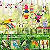 Bird Toys for Conures with Colorful Ladder Hammock Bird Cage Accerious Bird Perch Stand Chewing Toys Hanging Bell for Parrot Parakeet Cockatiel Lovebirds #2