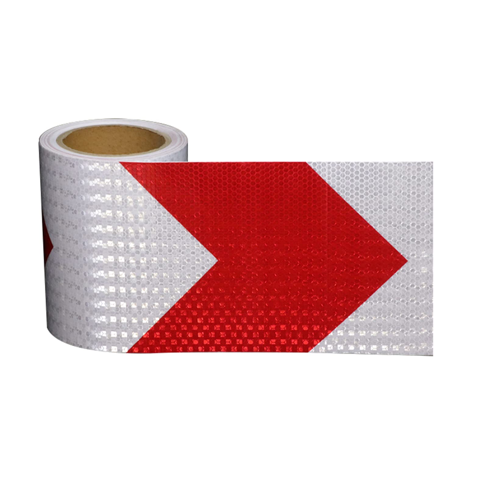 VHcgCGJ reflective tape, Reflective Tape Hazard Warning Self-Adhesive High Intensity Prismatic(Red White)