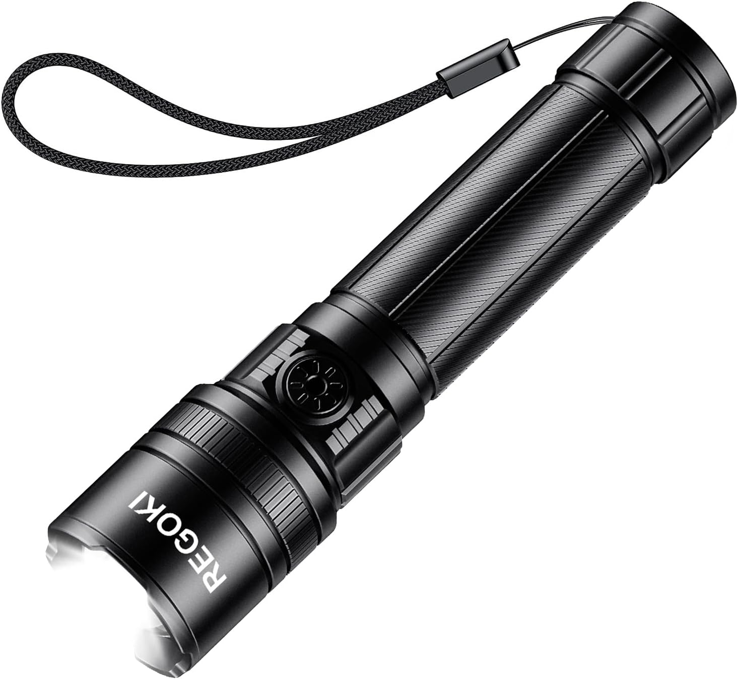 Rechargeable Flashlight, High Lumens Flashlight, Super Bright Small LED Flash Light- Zoomable, Adjustable Brightness, Long Lasting for Security Camping, Outdoors and Home Emergency