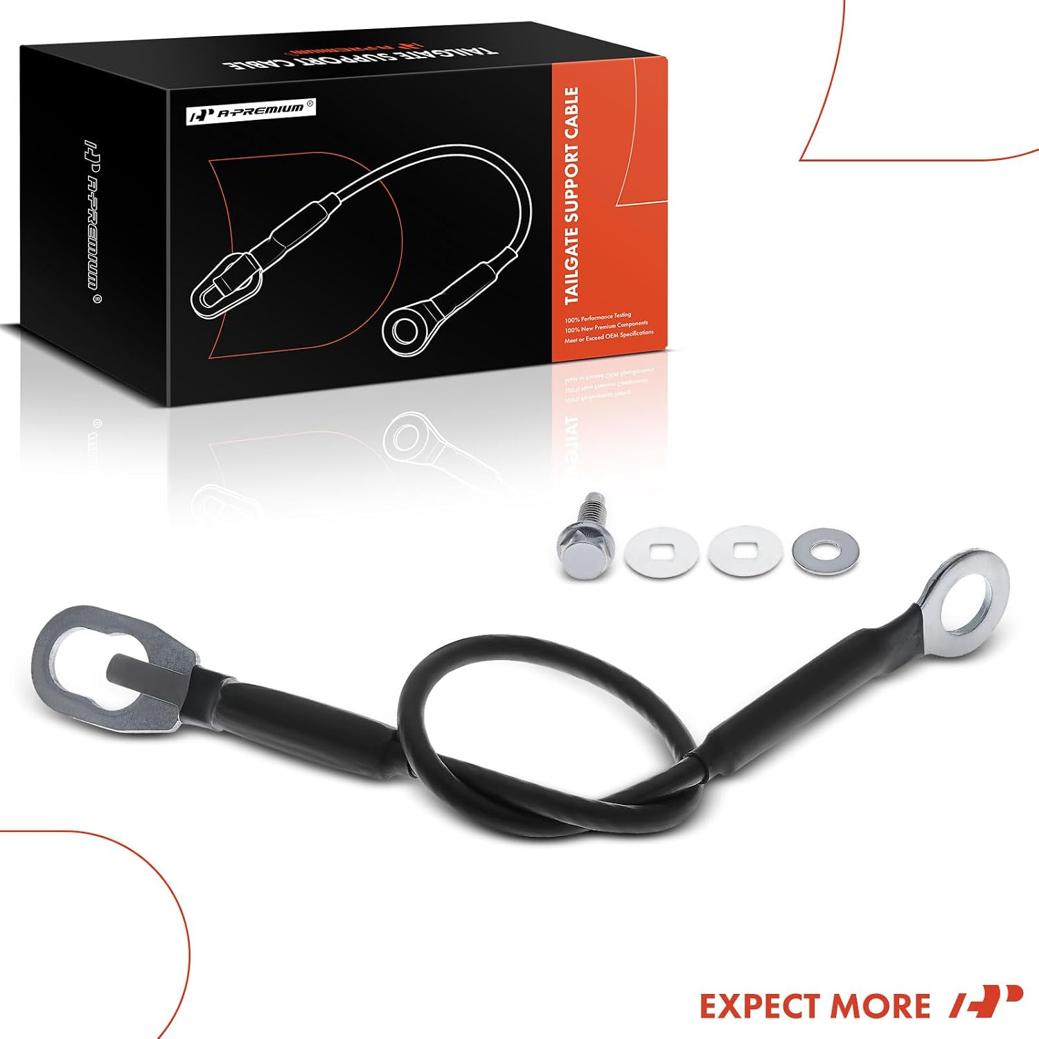 A-Premium Tailgate Support Cable Compatible with Nissan Frontier 1998-2021, 16.81 Inch, Rear Tailgate Driver or Passenger Side, Replace# 90460EA80A, 90460EA800