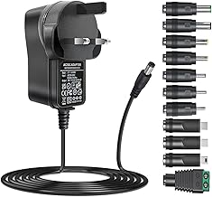 5V 2A AC Adapter Power Supply DC5V wall charger with 11 interchangeable DC plug tips AC to DC5Volt 2A 1.5A 1A 800mA 600mA 500mA 400mA 200mA 100mA Power Adapter 5v power cord ac dc adapter