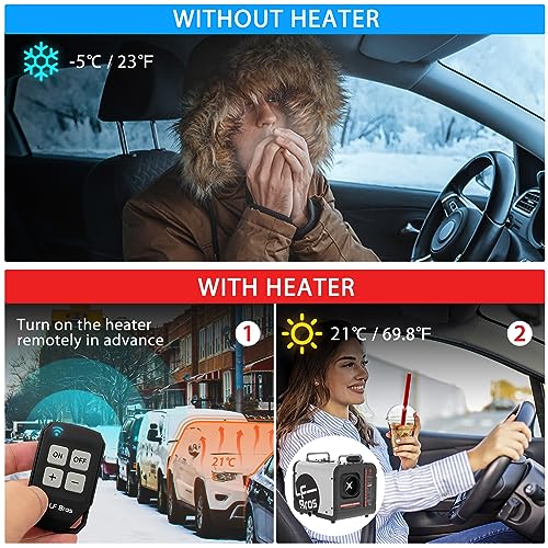 LVYXON Diesel Standheizung Steuerung - Bluetooth LCD Schalter Für 2-8KW Heizungen 12V/24V