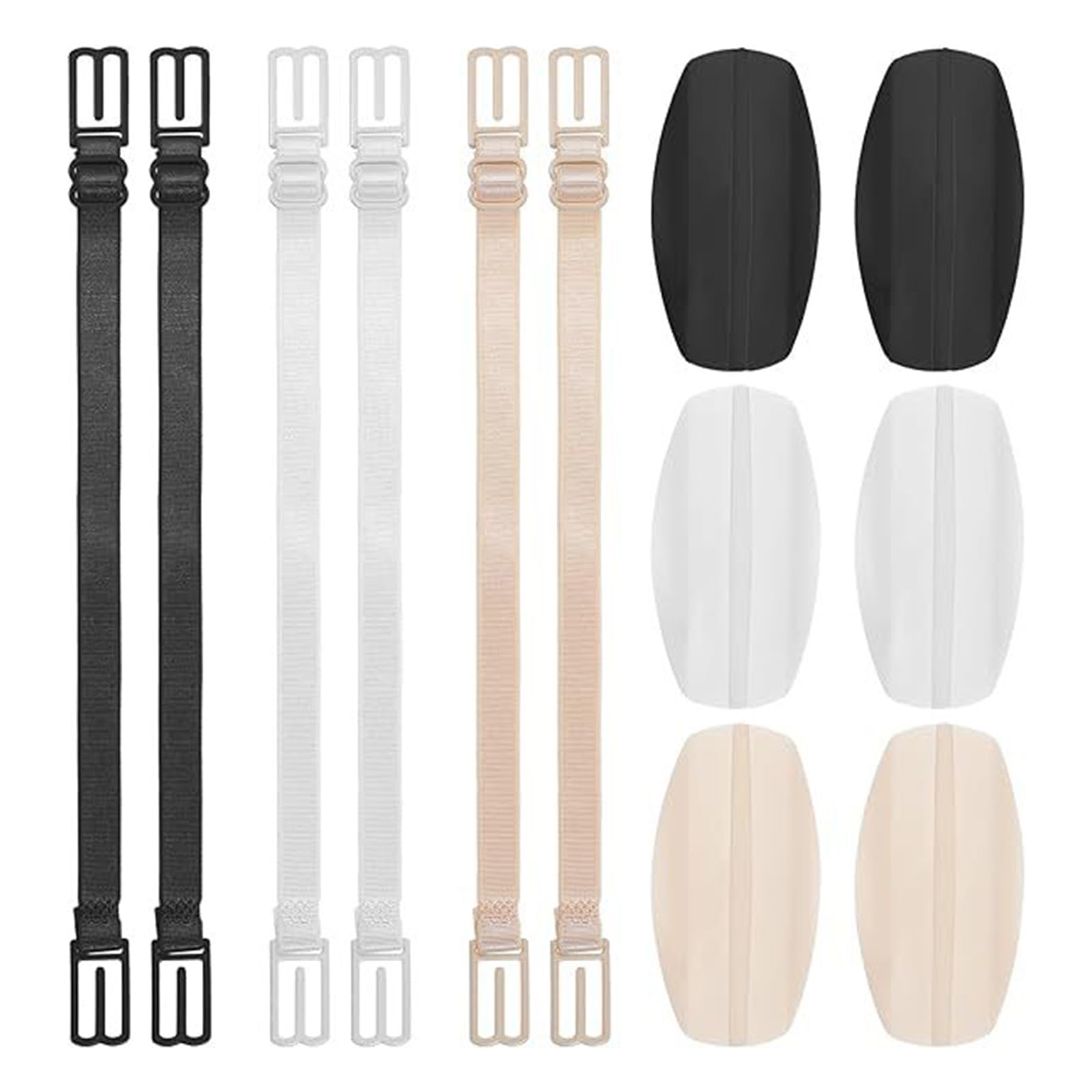 Silicone Bra Strap Holders for Nonslip Fit Comfortable Invisible Wear on Sensitive Skin and Narrow Shoulders Soft Silicone Bra Strap Clips for Nonslip Comfort Invisible Wear on Sensitive Skin