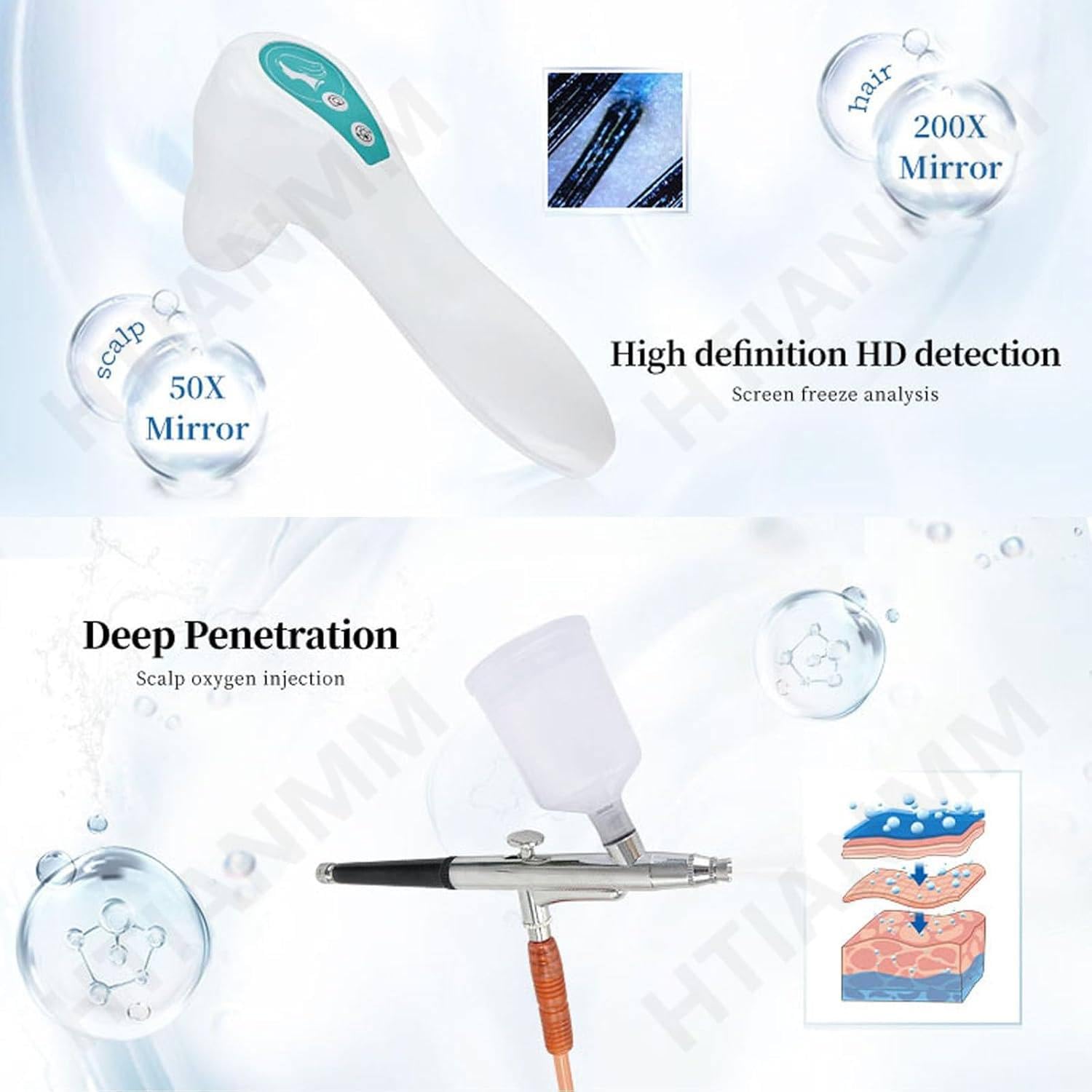 Analizador De Cabello Para Diagnóstico De La Piel,Escáner De Piel Facial Con Cámara HD De 7 Pulgadas,Detector De Vello Facial,Analizador De Pérdida De Cabello