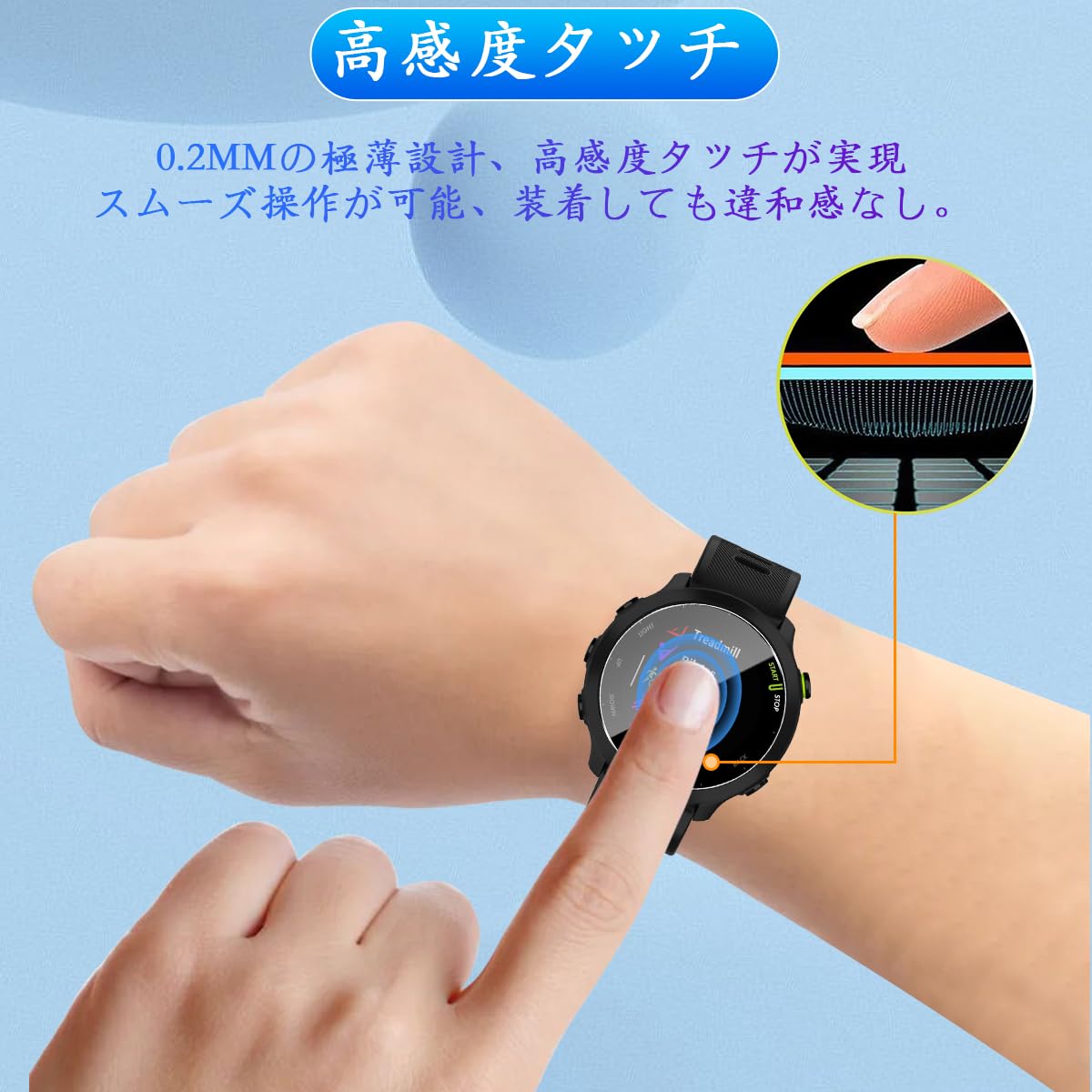 Amazon.co.jp: 【3枚セット】 対応 GARMIN ForeAthlete 55 ガラス 
