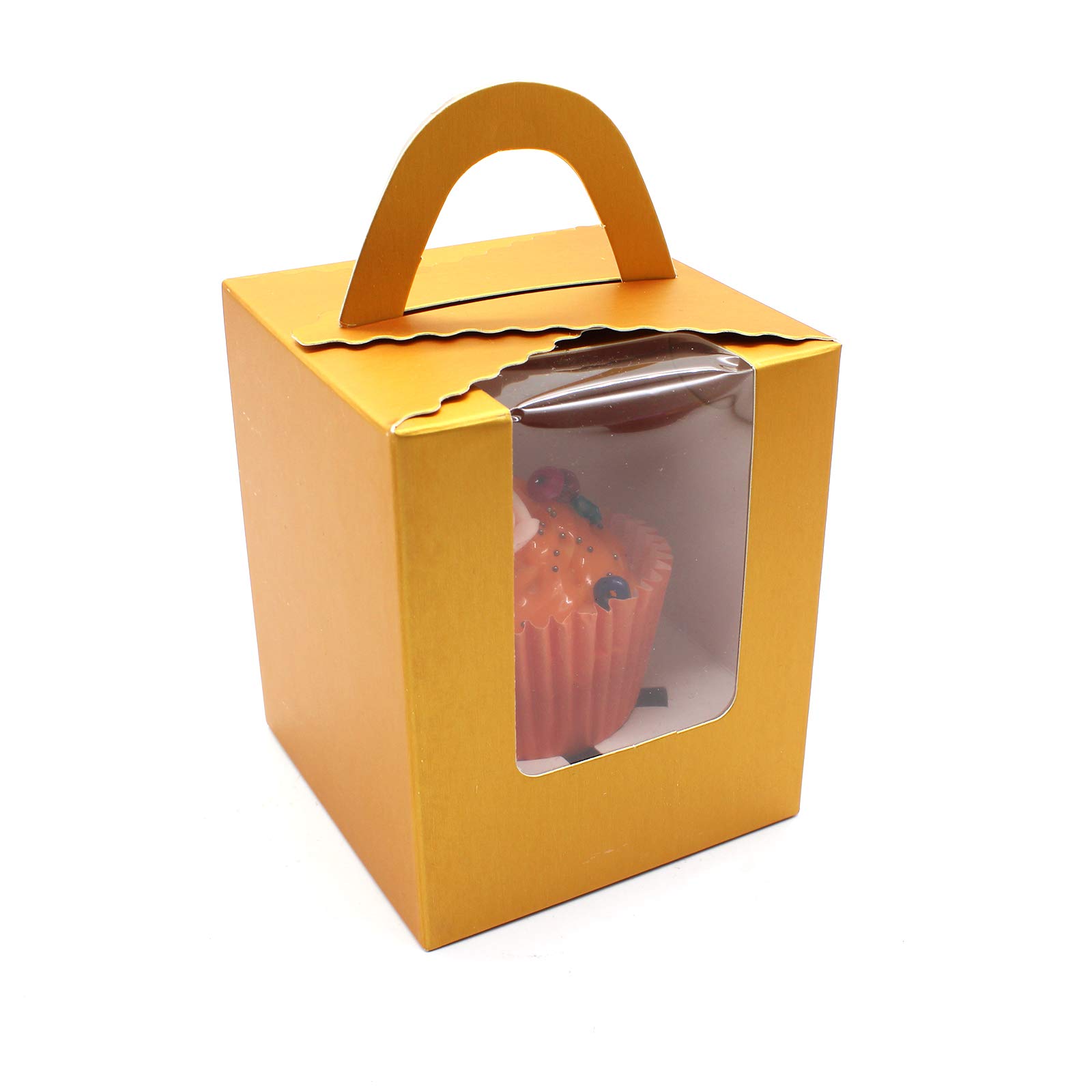 FarBoat 6 Cajas De Regalo De Plástico Transparente Portátil Para Dulces, Cupcakes, Recuerdos De Fiesta, Regalos De Cumpleaños, Embalaje De 5.5 X 2.9 X 5.5 Pulgadas (escritura Roja