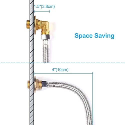 Miniatura 6 de COOLWEST Kit de instalación de montaje en pared para grifo comercial de montaje en pared, juego de montaje en muro G1/2 para cocina comercial de