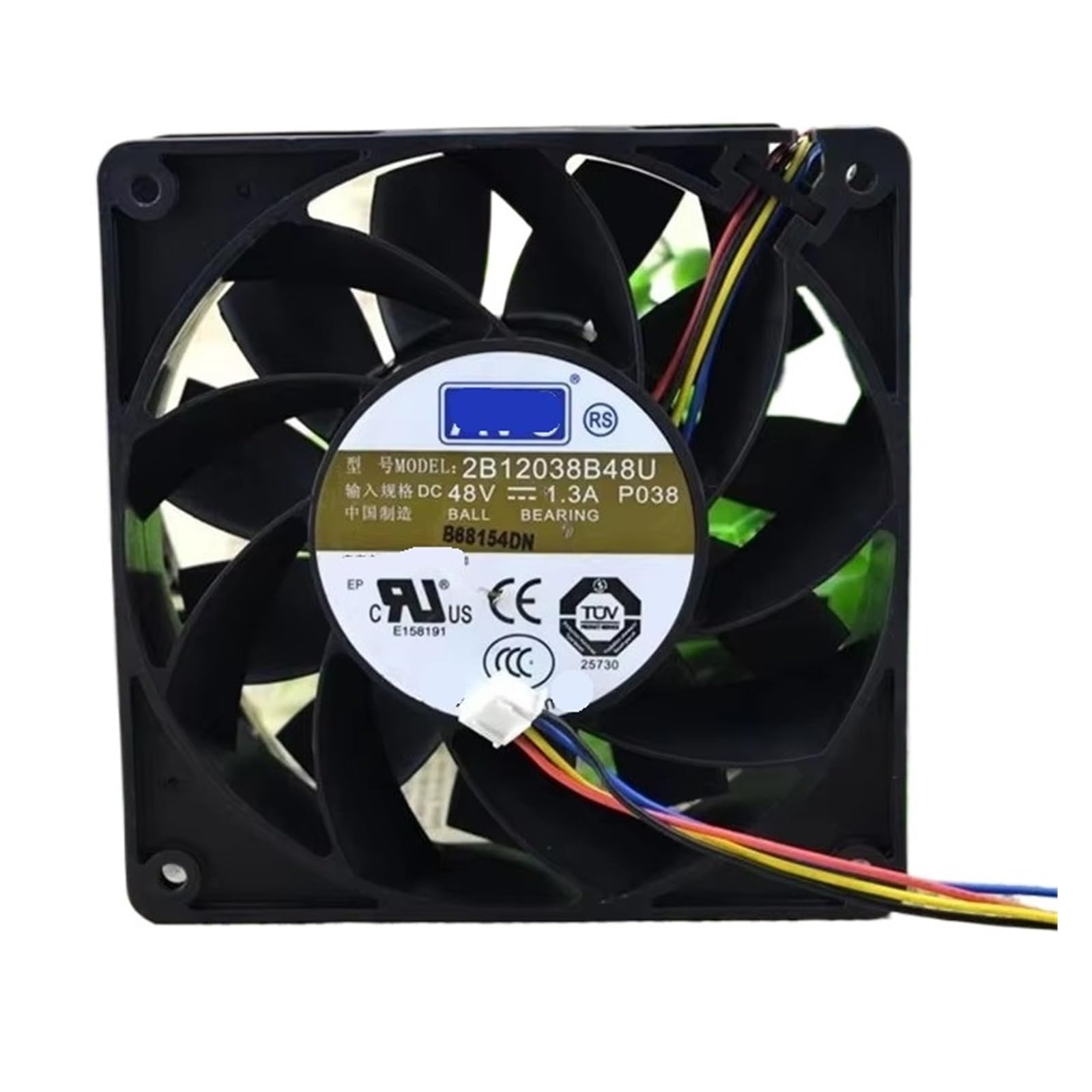 LZIKKGKI 2B12038B48U 120 * 120 * 38MM 48V 1.3A 12CM 4-wire cooling fan(4-wire B3)
