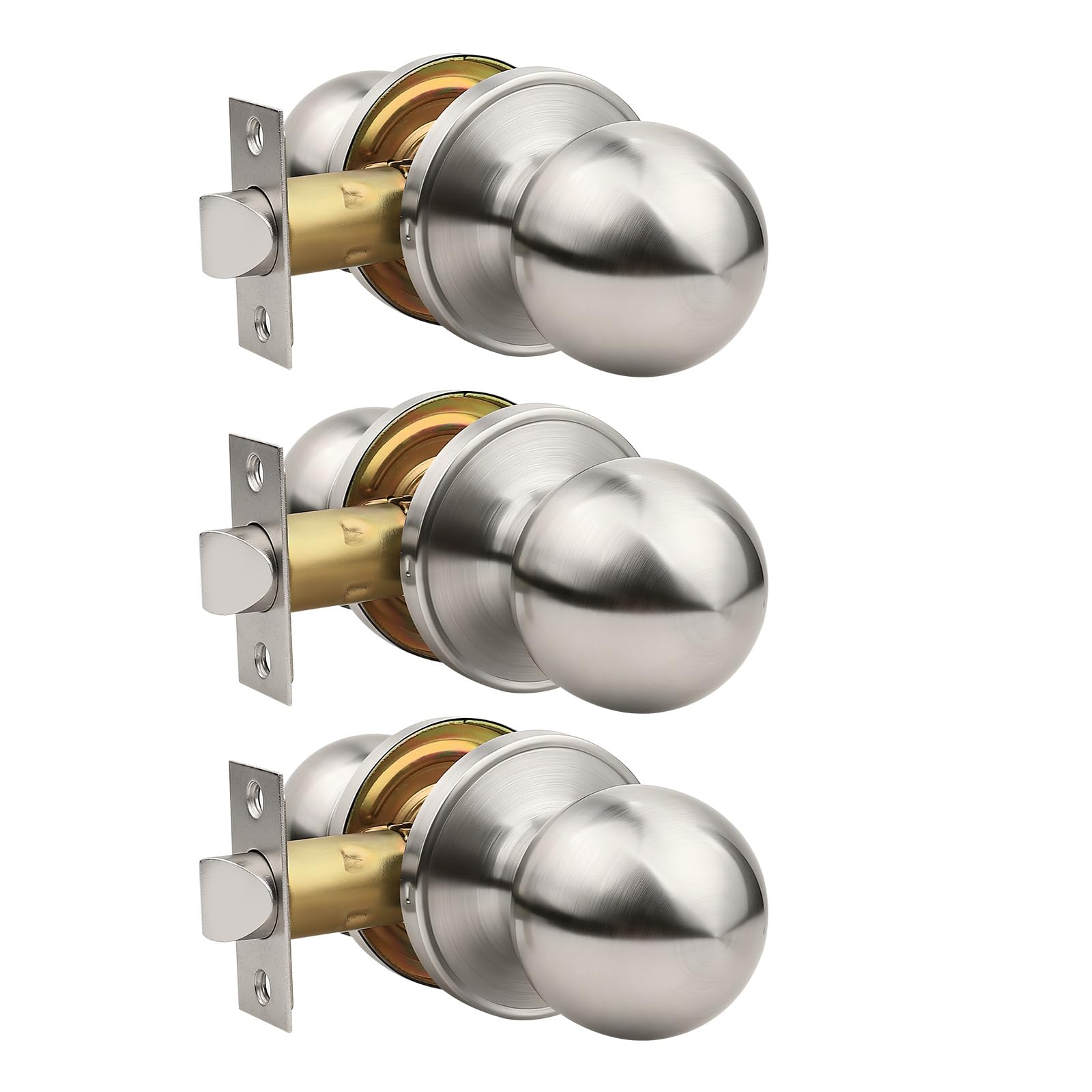 Privacy Door Knobs - 2 Pack Satin Nickel -7 Privacy Door Knobs - 2 Pack Satin Nickel -7