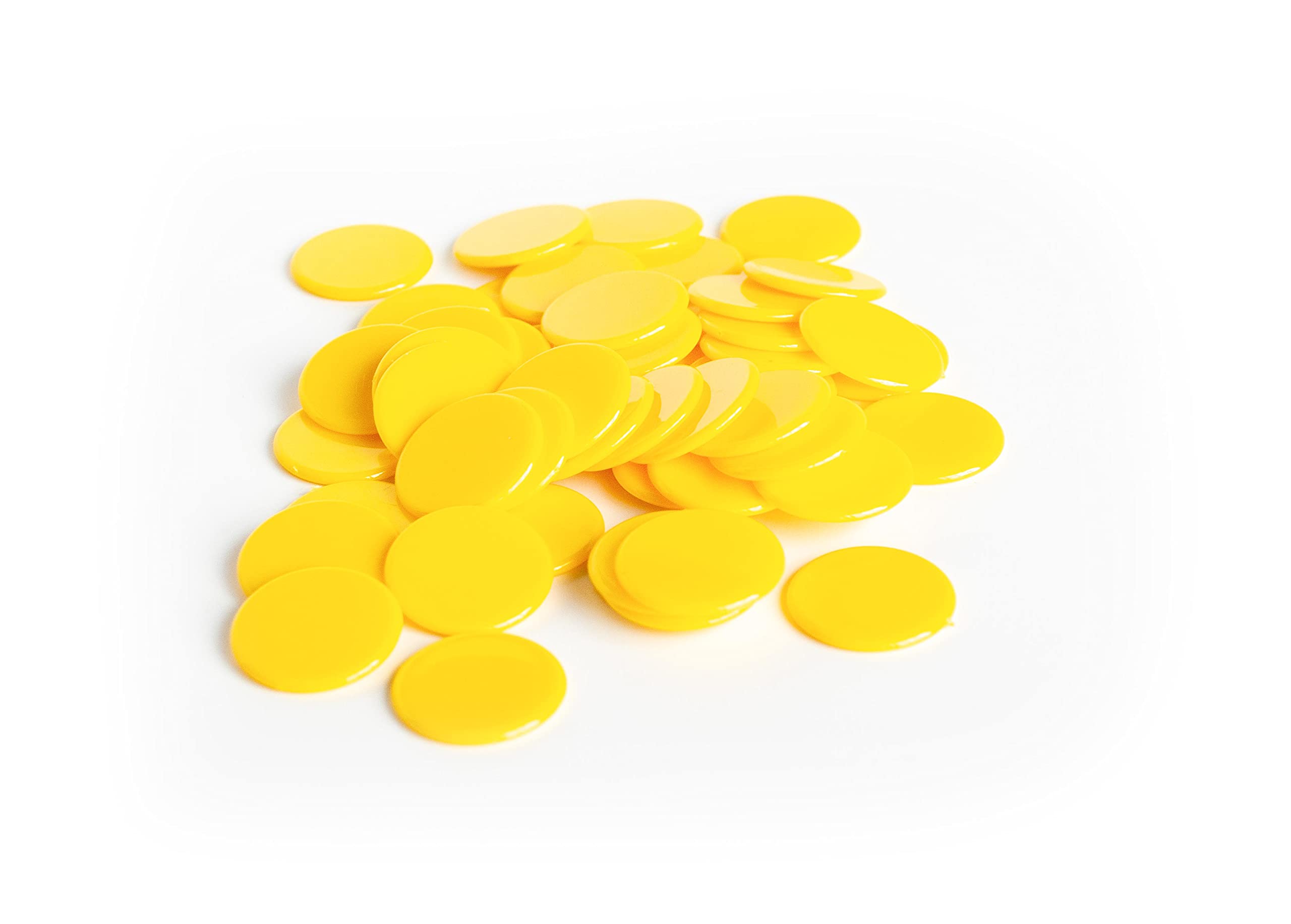 Buy Plastic Counters Yellow Color Gaming Tokens (Hard Colored Plastic