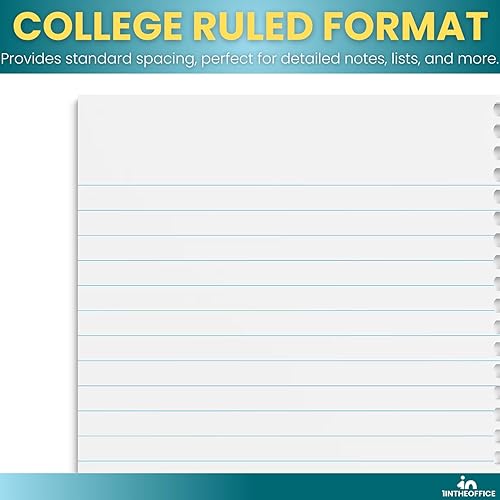 Miniatura 4 de 1InTheOffice Cuaderno de alambre de 1 materia, con rayas universitarias, 80 hojas, cuaderno en espiral de 5 x 7, 7 34 x 5 pulgadas, paquete de 3