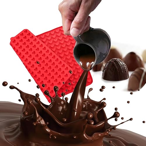 Miniatura 5 de Mini molde de silicona con forma de corazón para caramelos, molde de goma de chocolate de fácil liberación, bandejas para pasteles para el día de