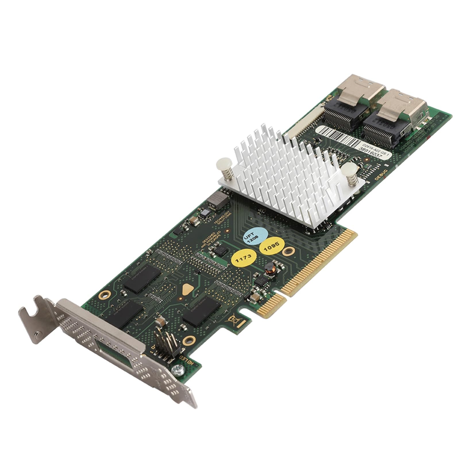 Akozon Connettore Mini SAS SFF 8087 X4, D2616 SAS2108 SATA Raid 6Gbs 512M Cache Array Controller PCI Scheda Baffle Basso Otto Porte SATA Interne