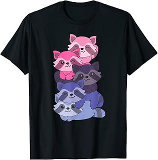 Omnisexual Flag Pride Month Lgbtq Omnisexual Raccoon T-Shirt