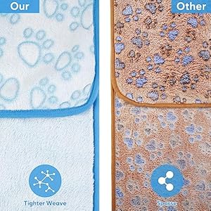   Stuffed-Premium-Soft-Dog-Blanket-Blue-Flannel-Fleece-Blanket-for-Small-Medium-Dogs-Pet-Puppy-Blankets-Gift-for-Kitten-Cat-Cute-Paw-Print-Blanket-for-Bed-Cover-Couch-Crate
