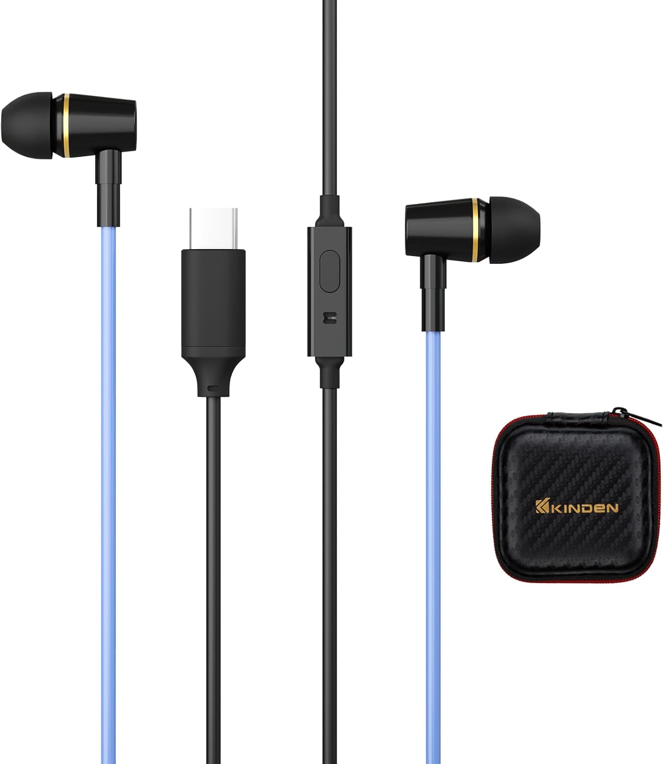 Air Tube Headphones USB C Headphones Wired for iPhone 16 15, Type C Earbuds Earphones with Microphone Noise Cancelling for iPad,Google Pixel 8 7 6A 5 Samsung-Not for 3.55mm and Lightning Connector
