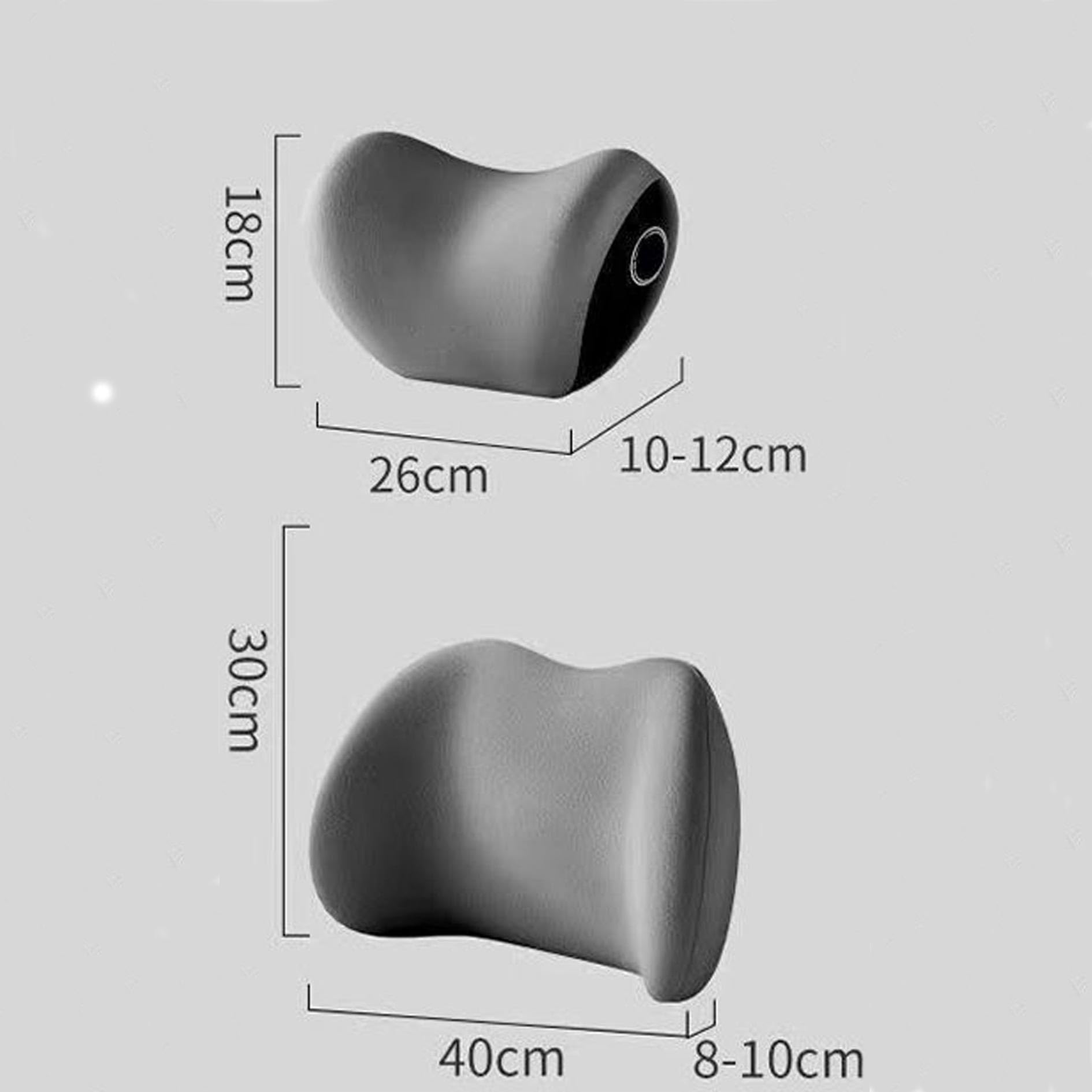 4 Piezas Cojín de Soporte Lumbar para Coche y Reposacabezas Kit de Almohada para Cuello para Myli 2025, Espuma Memoria Aliviar el Dolor,Black