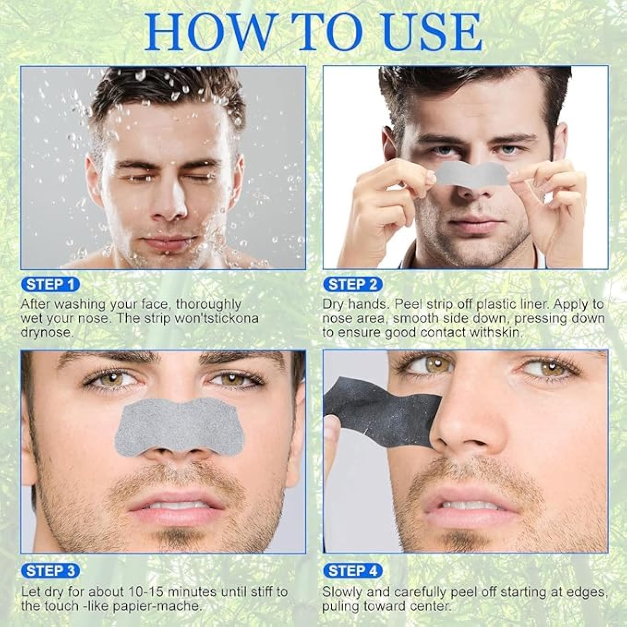 Blackhead Remover Nose Strips with Charcoal & Witch Hazel