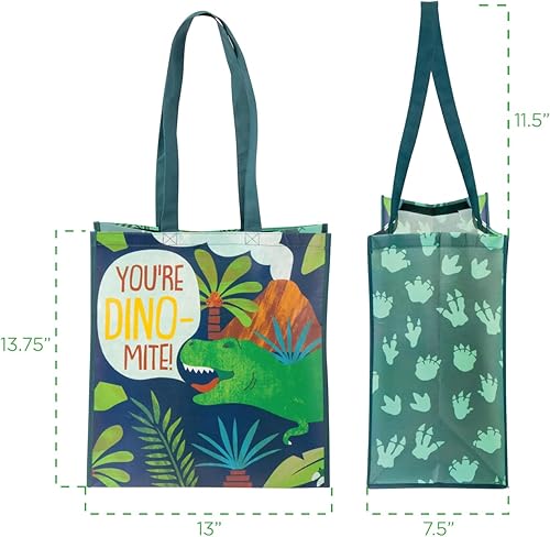 Miniatura 2 de Stephen Joseph Bolsas de regalo recicladas grandes para niños, Dino, Grande, Bolsas de regalo recicladas grandes