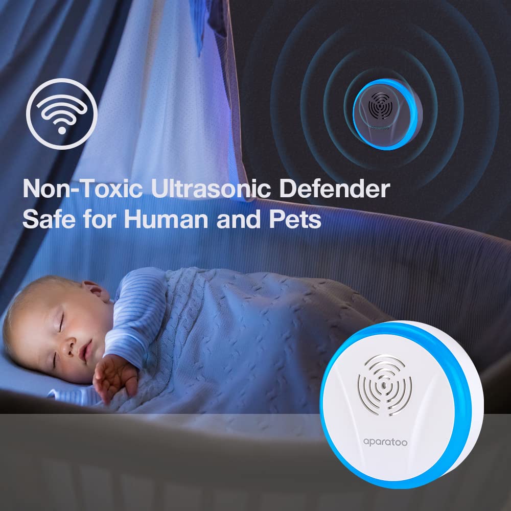 Repelente Ultrasónico de Plagas 6 Paquetes Electrónico Anti Mosquitos para Interiores Insectos