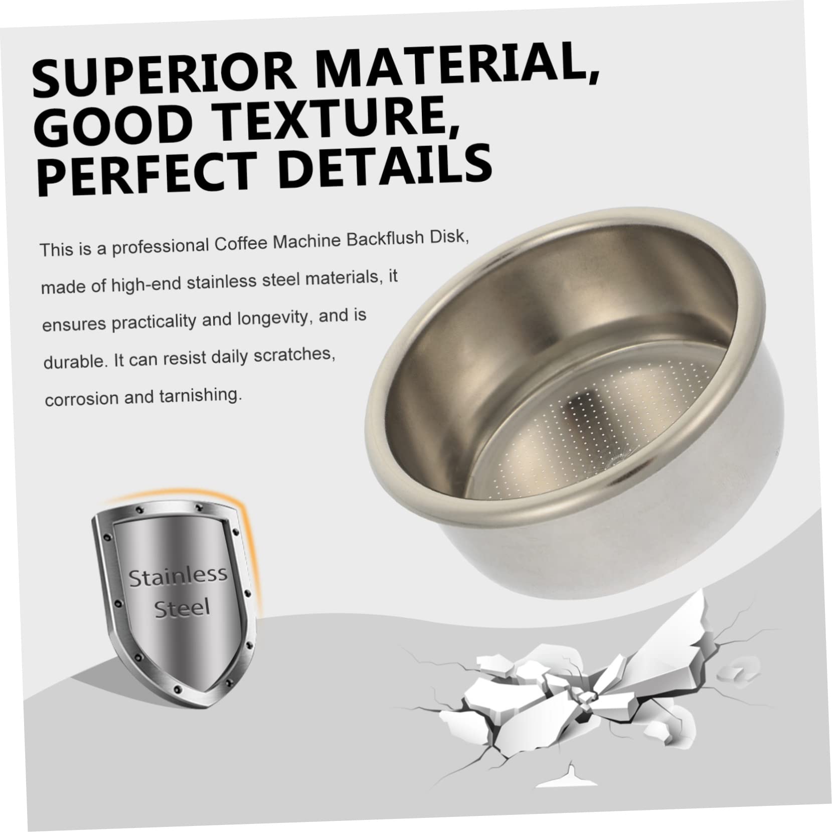Housoutil 5 Filtros Reutilizables Para Cafetera Expreso De Acero Inoxidable Poroso Para Cafetera Expreso.