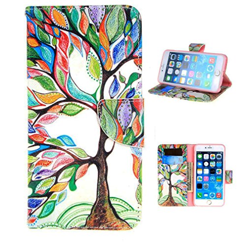 iPhone 6S Plus Case,iPhone 6S Plus Wallet Case, LW-Shop Fashion PU Flip Stand Credit Card ID Holders Wallet Leather Case Cover Folio Magnetic Design for iPhone 6 Plus / 6S Plus 5.5