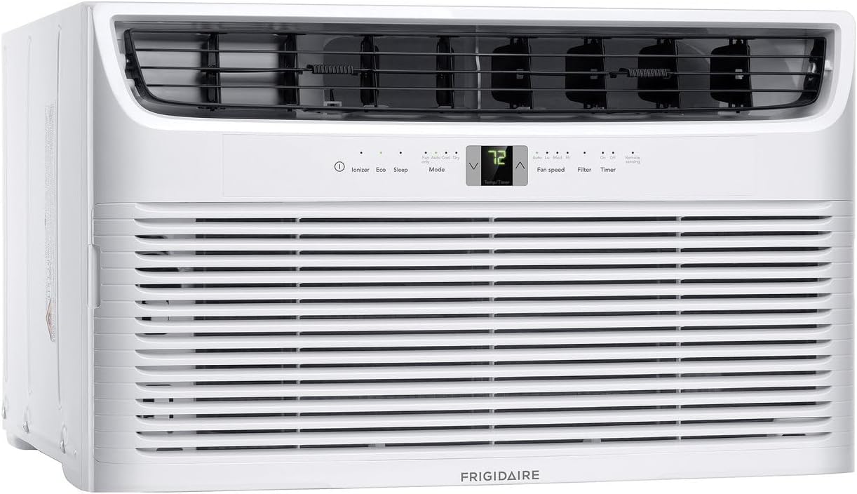 Frigidaire 115V 8000 BTU Smart Wall Air Conditioner with Dehumidifier, Fan, Wi-Fi & Remote Control, Quiet Energy Efficient Wall Mounted AC Unit for Home Cooling, Cools Small Rooms Up To 350 Sq Ft