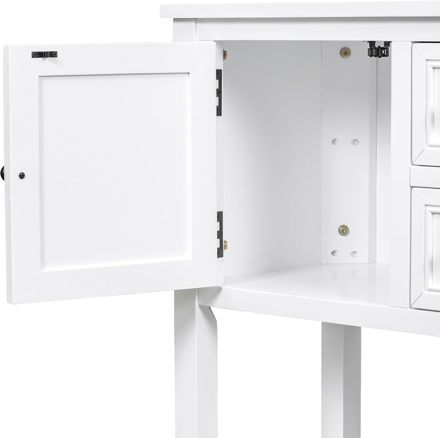 Merax Sideboard Buffet Cabinet with Storage, Rustic Storage Cabinet Console Table, White
