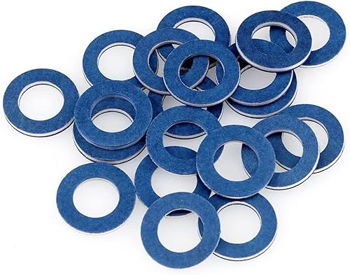 Miniatura 6 de Juntas de tapón de drenaje de aceite, 24 piezas de sellos de aluminio arandela aplastante, 90430-12031 reemplazo para NX ES Scion, accesorios