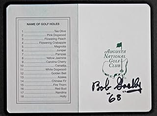 Bob Goalby (d.2022) Autographed PGA Augusta Masters Signed Replica Scorecard JSA