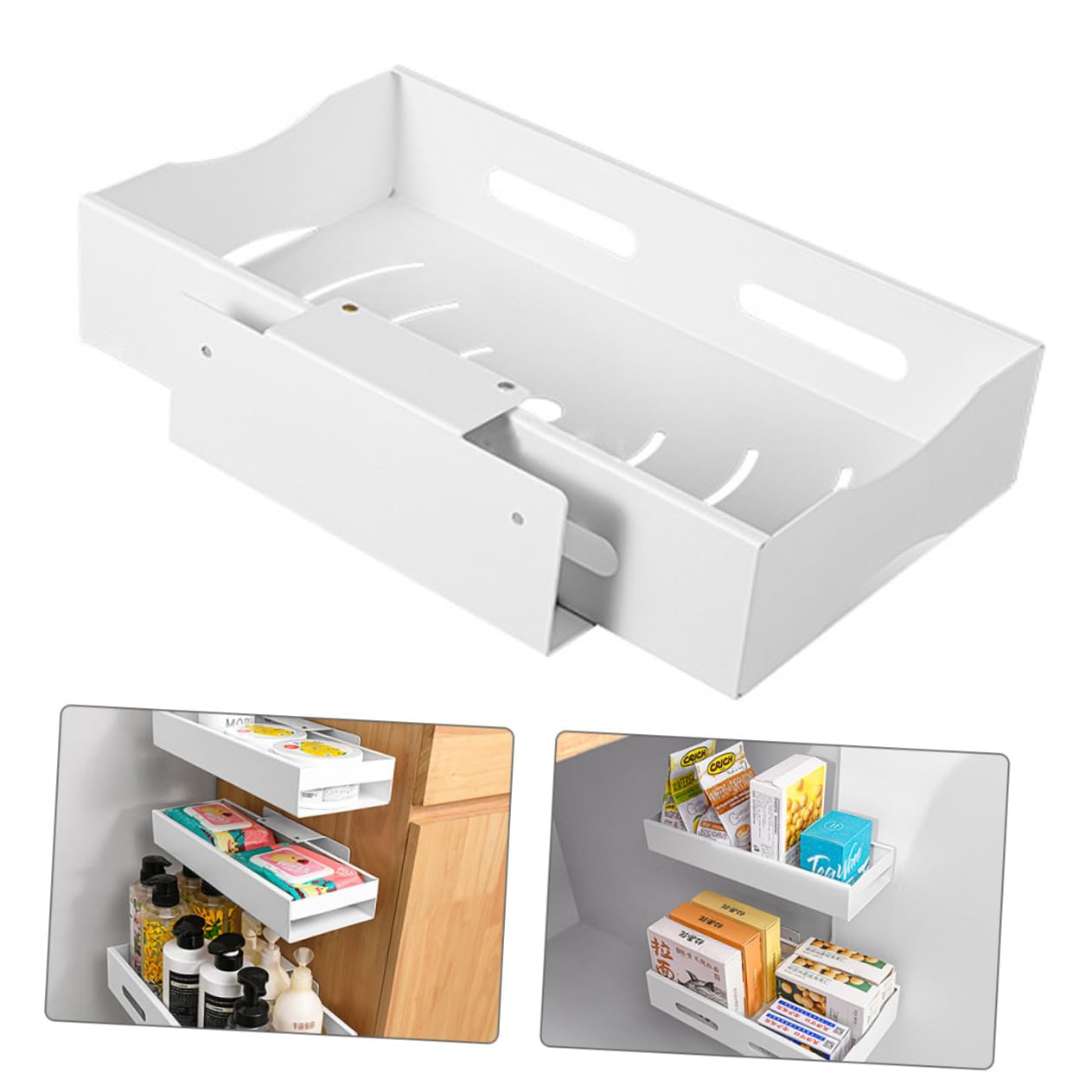 CIYODO Kitchen Cabinet Organizer under Sink Shelf Expandable Storage Basket Telescopic Sink Holder Dish Soap Storage Rack