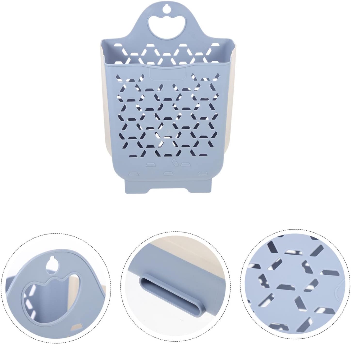 Alipis Slim Laundry Hamper Wall-mounted Large Capacity Storage Basket for Bathroom Easy Install Laundry Basket Handle