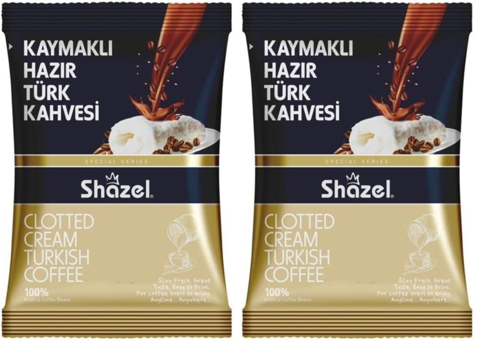 Shazel Kaymaklı Hazır Türk Kahvesi 100 GR 2li paket
