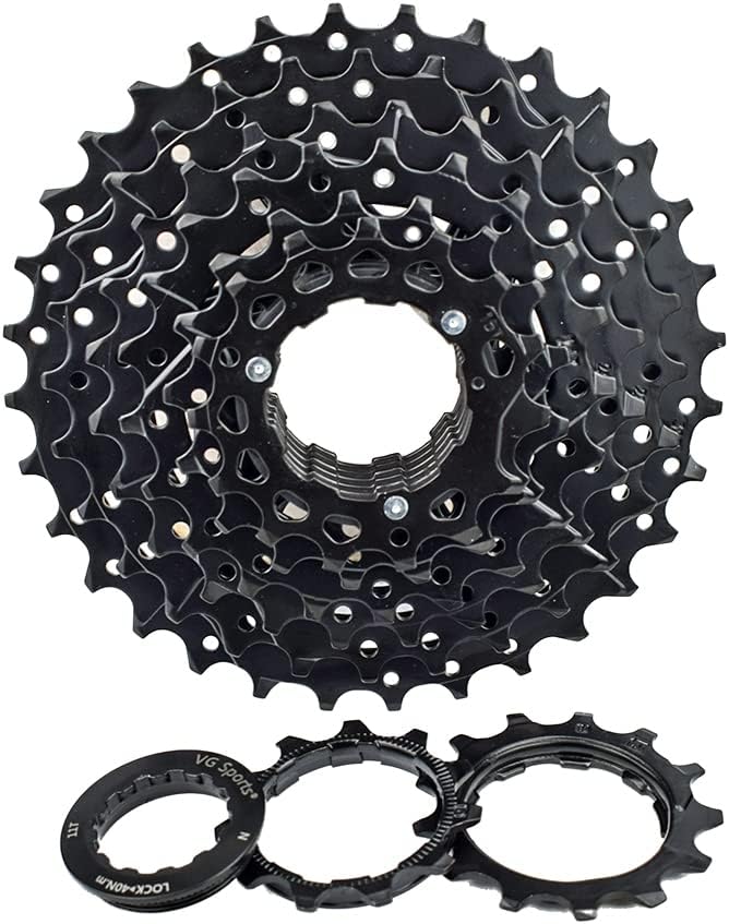 VG SPORTS 8 Speed Cassette 11-25T/11-28T/11-32T/11-36T/11-40T/11-42T for Road Bike/MTB Cassette, Bike Cassette Compatible with Shimano/Sram
