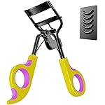 Kaasage Eyelash Curler with Pads, Lash Curler with 5 Extra Silicone Replacement Pads, Achieve Perfect Curls in 5 Seconds