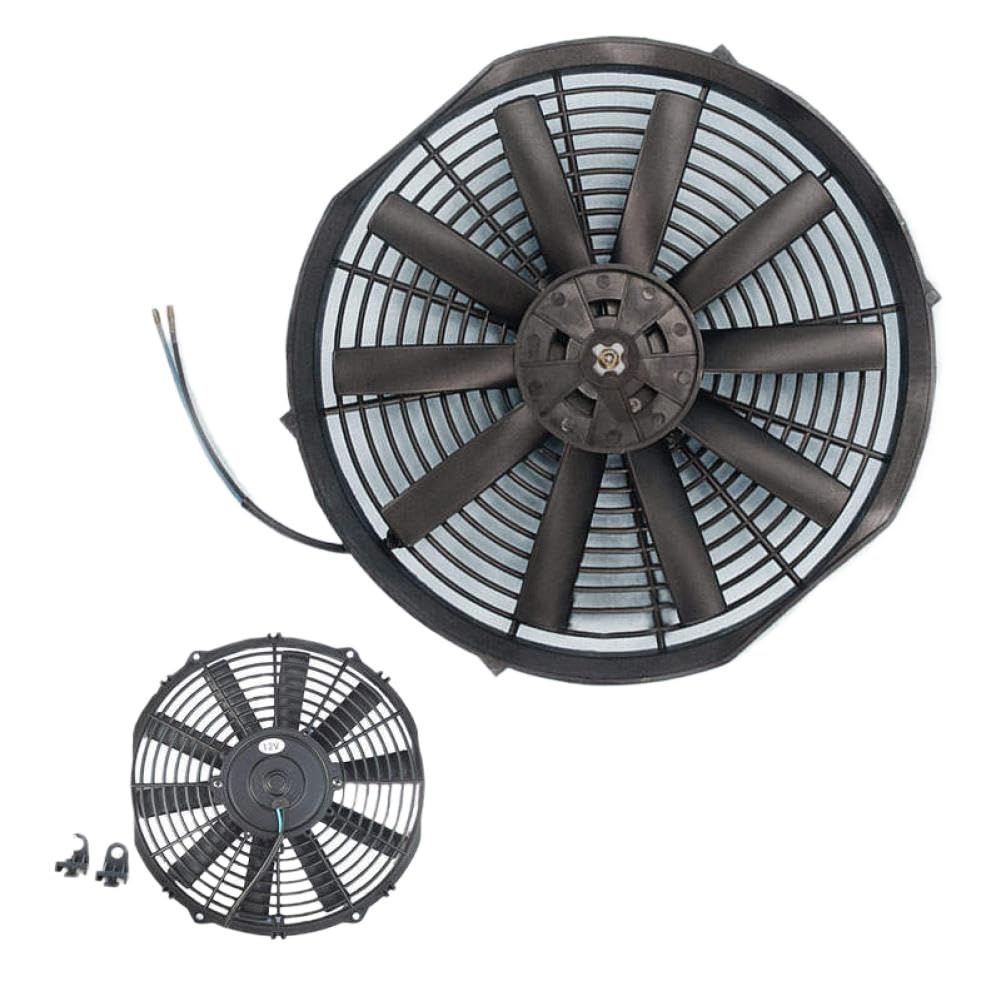 12 Inch Condenser Cooling Fan 12V 24V for Street Hot Rod Muscle Cars Compatible with Model 20120p