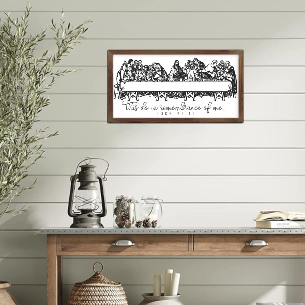 Tamengi Scripture Signs, The Last Supper, The Last Supper Painting, The Last Supper Wood, Bible Verse Sign, Farmhouse Decor, Farmhouse Sig, 30x55cm(12x22)