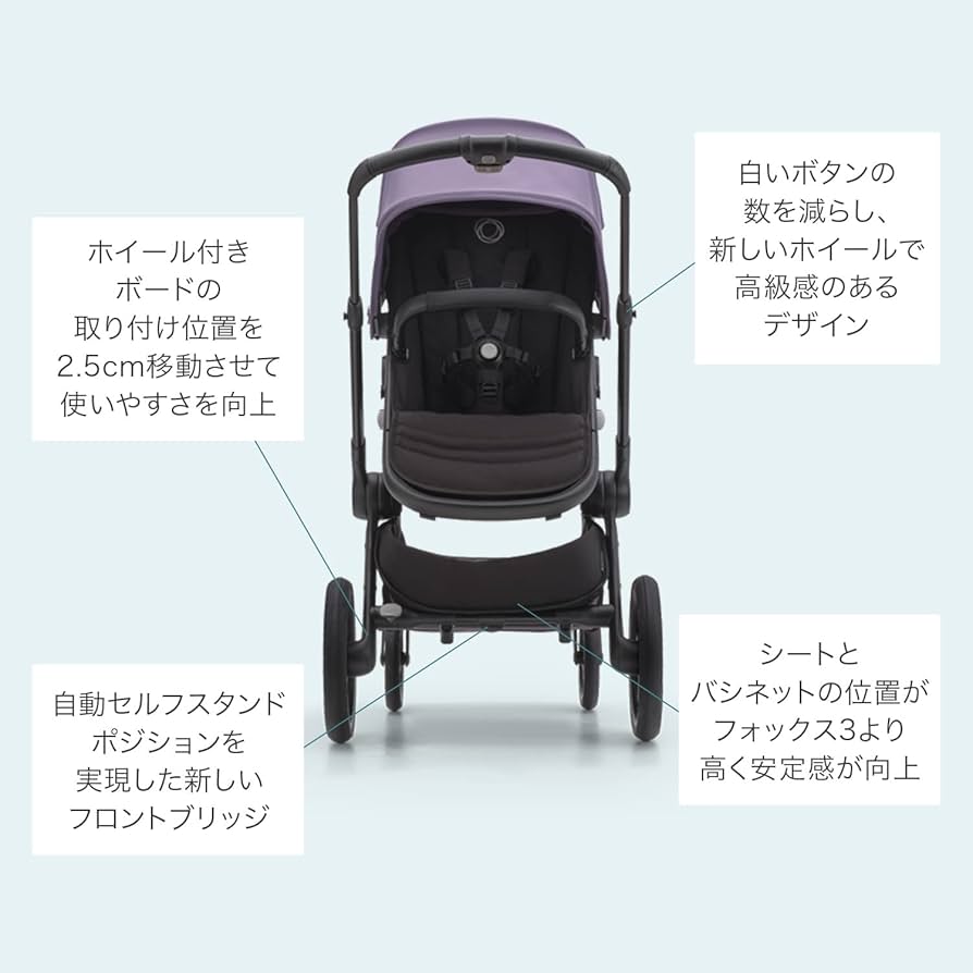 【使用回数5回未満】バガブー　フォックス５　bugaboo fox5 バガブー フォックス 5 A型ストローラー ミッドナイト グリーン