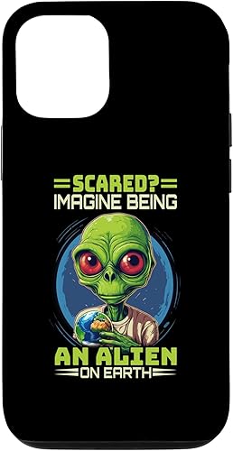 iPhone 15 Pro Scared Imagine Being An Alien On Earth Space Astronaut Case