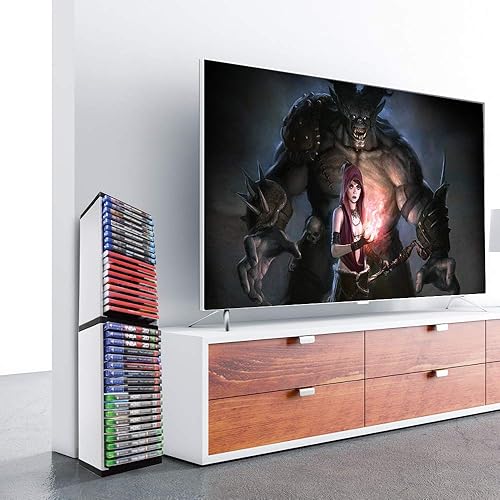 Miniatura 8 de Nargos Soporte de almacenamiento de videojuegos para PS5 PS4 PS3 Xbox Series S y X Xbox One Game y Blu Ray soporte universal para discos de